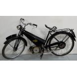"Raynal Auto" motorcycle, with Lucas headlight (no leather on seat)