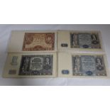 3x 20 Bank Notes from Bank Polski, 1936,1940, 100 S Zlotych from Bank Polski, 1934