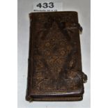 Pocket sized brass clasped Bible. “The New Testament of our Lord and Savior Jesus Christ. Newly