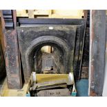 Antique Slate Parlour Fireplace, with worn scrumbled finish, also a tiled insert, 15” grate, 54”