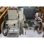 2 x antique wheelchairs for restoration