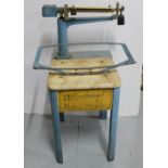 “Allenburys” Baby’s Weighing Scales, painted blue and yellow