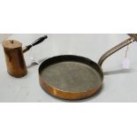 Copper Stove Pot with handle & a copper frying pan (2)