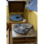 2 Gramophones in wooden cases – 1 Hindley Nottingham