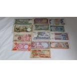 Mixture of 13 different Bank Notes from Africa Region (e.g. Zaire, Nicaraguan, Rhodesia, Somali),