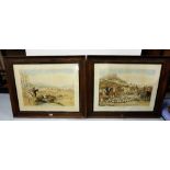 Set of 4 antique fox hunting engravings, "Moore's Tally ho' the sports", "Tipperary Glory"