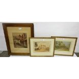 3 x 19thC Watercolours – Country Houses & Cottages
