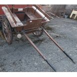 Traditional Pony Trap, painted brown, rubber shod wheels