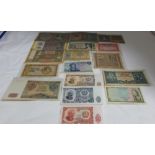 Collection of 21 old Bank Notes from around Europe