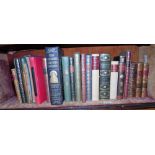 Shelf of antique books, literature on famous people, science etc