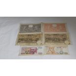 5x100 Belgium Franks 1938,1944,1920,1909, 1000 Duizend Frank, Good Condition (6)