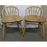 Pair of Ercol stools with low backs