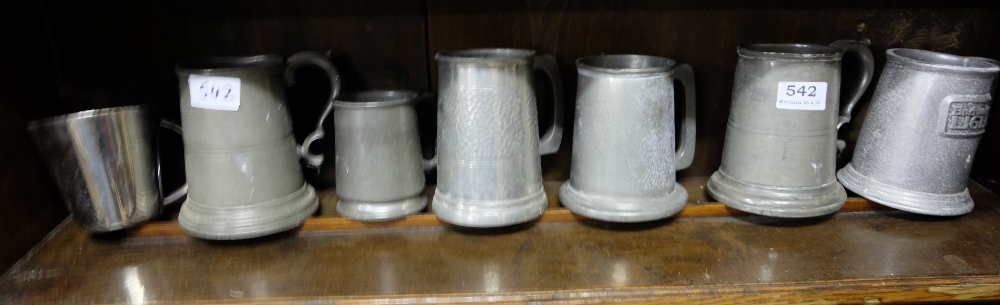 7 Pewter Tankards