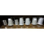 7 Pewter Tankards