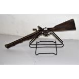 Mid-19thC Blunderbuss, engraved “T. Bawdes, London”, 33.5” long, with cleaning rod, good condition