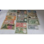 Collection of 15 Bank Note from around South East Asia, Emirates and Israel