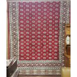 Red ground Kashmir Carpet, Bockera Design, 3.0m x 2.0m