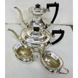 4 piece Presentation silver plate tea set