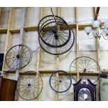 8 x spoke wheels, bicycle etc, including one set of 3 x 22.5"dia