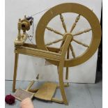 “Ashford” Cottage Spinning wheel, with wool card