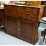 Georgian Mahogany Secretaire with 2 cabinet doors, 46”w x 43”h (for resration)