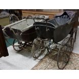 2 x vintage prams with sprung bases (for restoration)