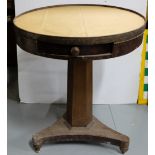 Circular Occasional Table, on a pod base (for restoration), 25” dia