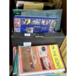 2 bundles of car magazines & 2 boxes of books of motor interest