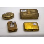 Brass tin “sent by Princess Mary members of the British, Colonial and Indian Armed Forces for