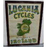 Lucania Cycles (Manufactured in Ireland) advertising poster