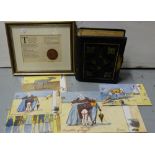 5 x Tuck's postcards, "Oilette", Egypt (unused) and Victorian photo album and replica of