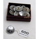 Set of IRA silvered finish coat buttons “Oglaidh na hEirinn”