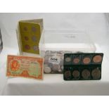 Box of international circulated coins and booklet of Ireland's decimal coins, collection of "Coins