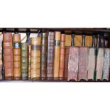 Group of leather spine books, some early 19th Century - The Virginians, Pepy's Diary, An Account