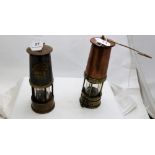 Two Copper and Brass Projector Lamps (2)