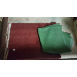2 small floor rugs – 1 red and 1 green