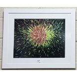 MICHAEL THATCHER, limited edition digital media “Sunburst”, 43 by 55cm, in contemporary white