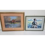 2 x Frank Feld Prints “The Hunt” & “The Poet”, both framed (2)