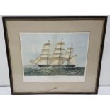 Large print of the Clipper “Herradurg” 69cms X 59cms, framed