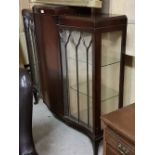 1950’s china cabinet, glass fronted doors, 53”w
