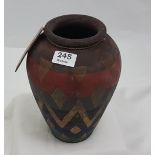 19th C Native American Chevron Vase