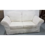 Modern 2-Seater Settee, with cream removable covers, very good condition (purchased in Arnotts),