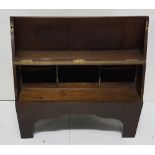 Oak campaign desk top, brass hinges, 26"w x 18"h