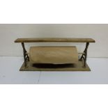 Wooden 19th C Shop Paper Holder with cutter and a Metal early 20th C Shop Paper Holder with