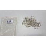 Bag of silvered body rings (un-used)