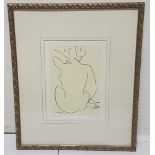 Matisse Print – dated Oct 1948, in gilt frame 59cms X 48cms.