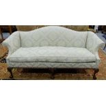 Sofa in the Georgian Irish style with claw and ball feet, 180cms wide and 80cms deep, with single