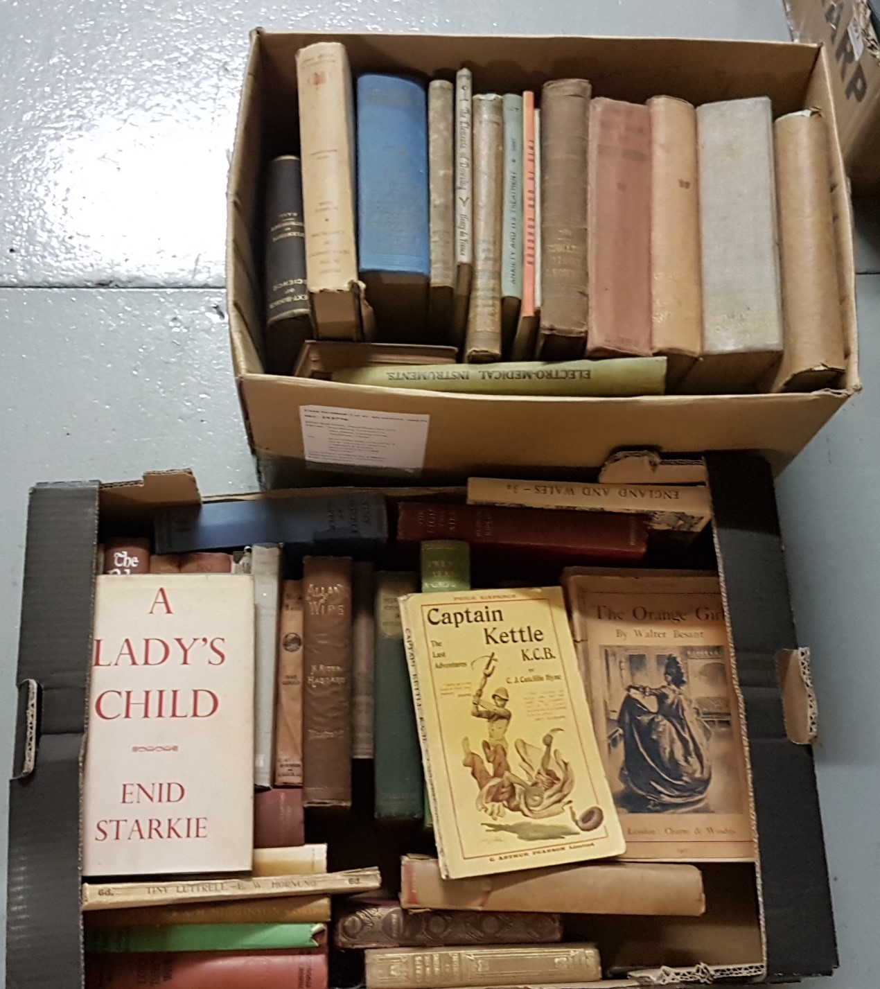 2 Boxes of old Books – of military and educational interest