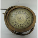 Brass Framed Ship’s Compass, stamped Kelvin White Boston, the dial stamped F Smith & Sons
