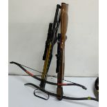 2 x crossbows with lenses